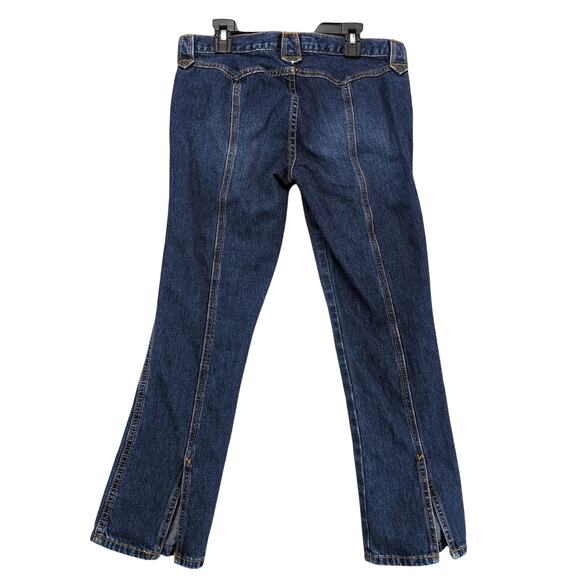 Vtg Y2K Abercrombie & Fitch Crop Jeans Women's 0 Made USA 29x26" 100% Cotton - Picture 2 of 10